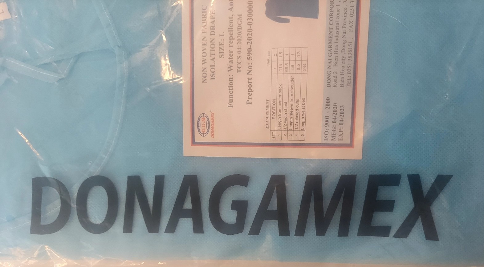 Non-Woven Isolation Drape Water Repellent Anti Dust Blue Sz Large Lot 10 Sealed