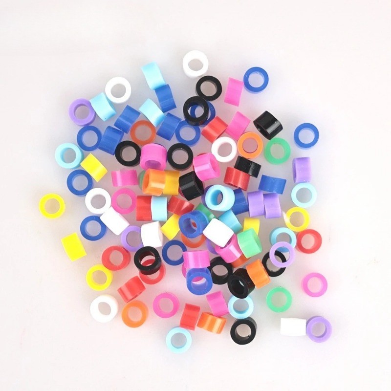 Dental Silicone Code Rings Instrument Autoclavable 135ºC Assorted Color 100 Pcs