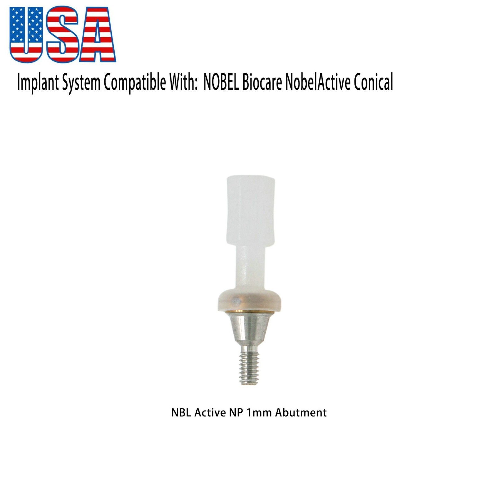 US Dental Locator Abutment Nobel Biocare Active NP/RP Conical Titanium 1.0-5.0mm
