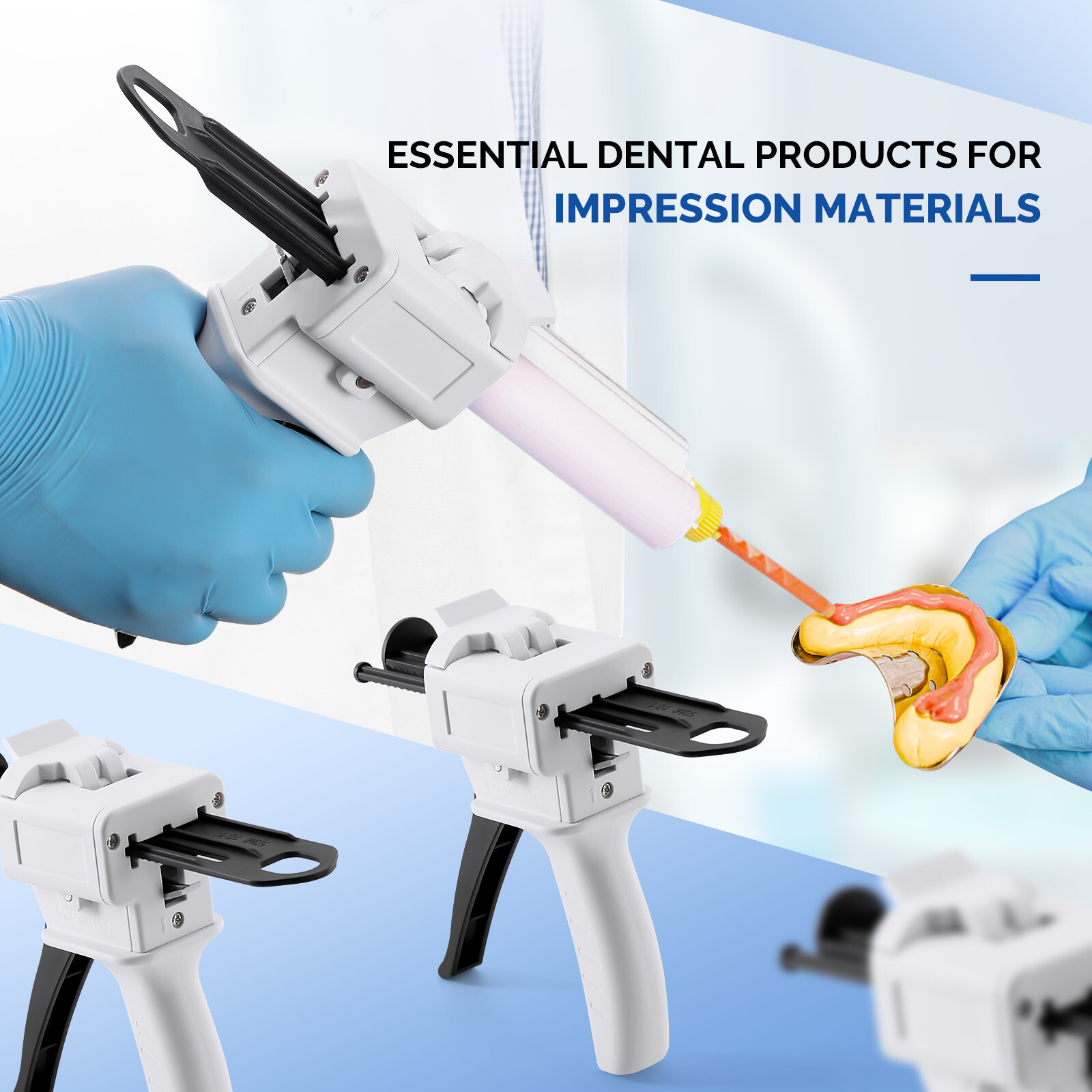 JMU Dental Impression Universal Cartridge Dispenser Delivery Gun 10:1