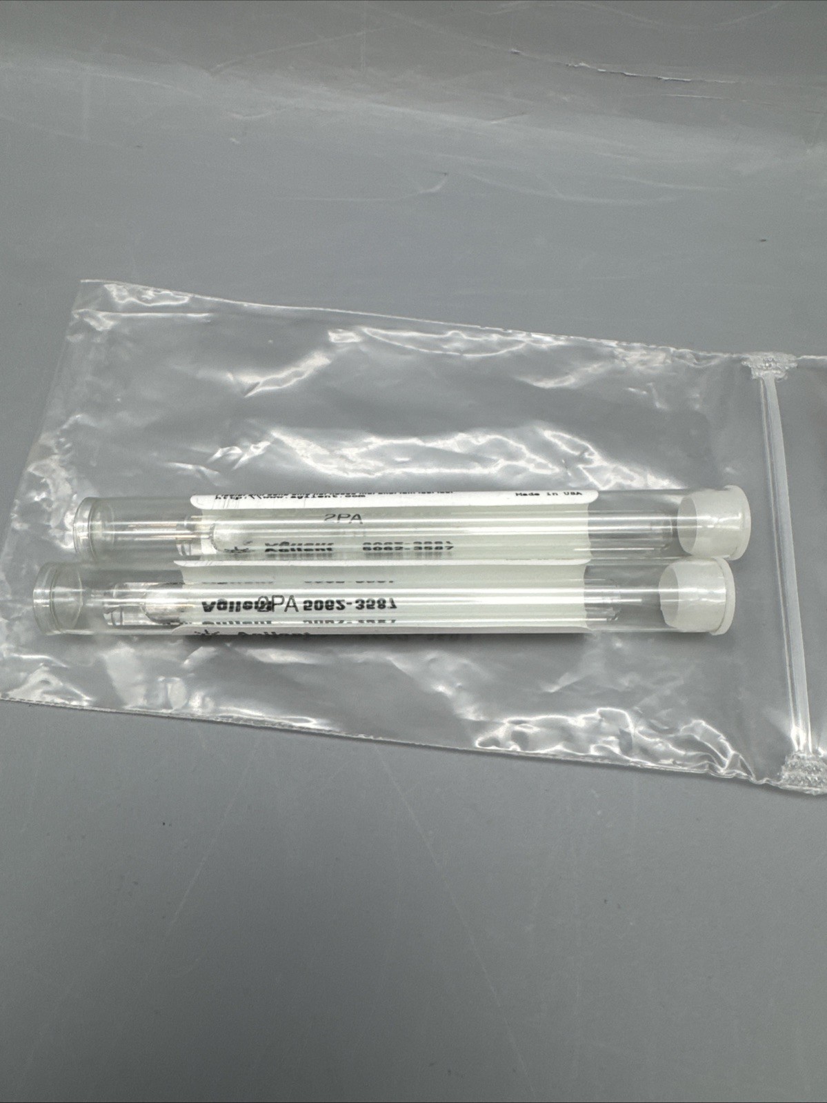 Lot of 2 AGILENT Splitless 4mm Single Taper Injection Port Liner 5062-3587