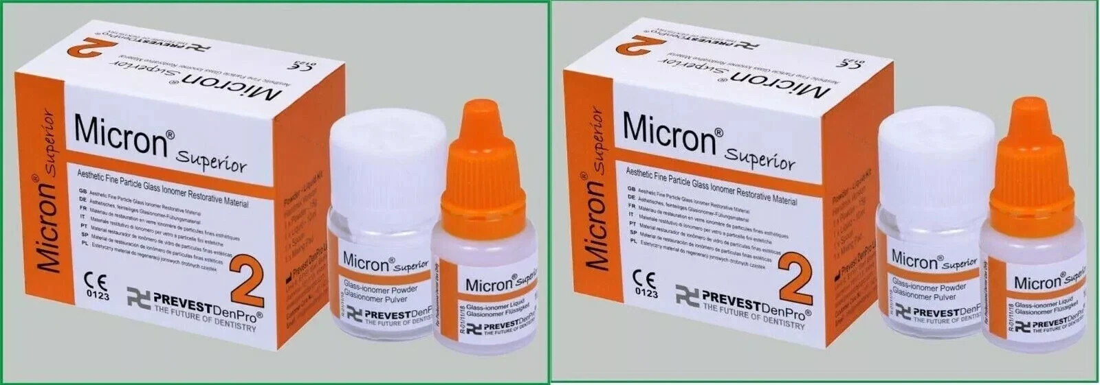 2 Packs of Prevest Denpro Micron Superior 2 Radiopaque Glass Ionomer Filling