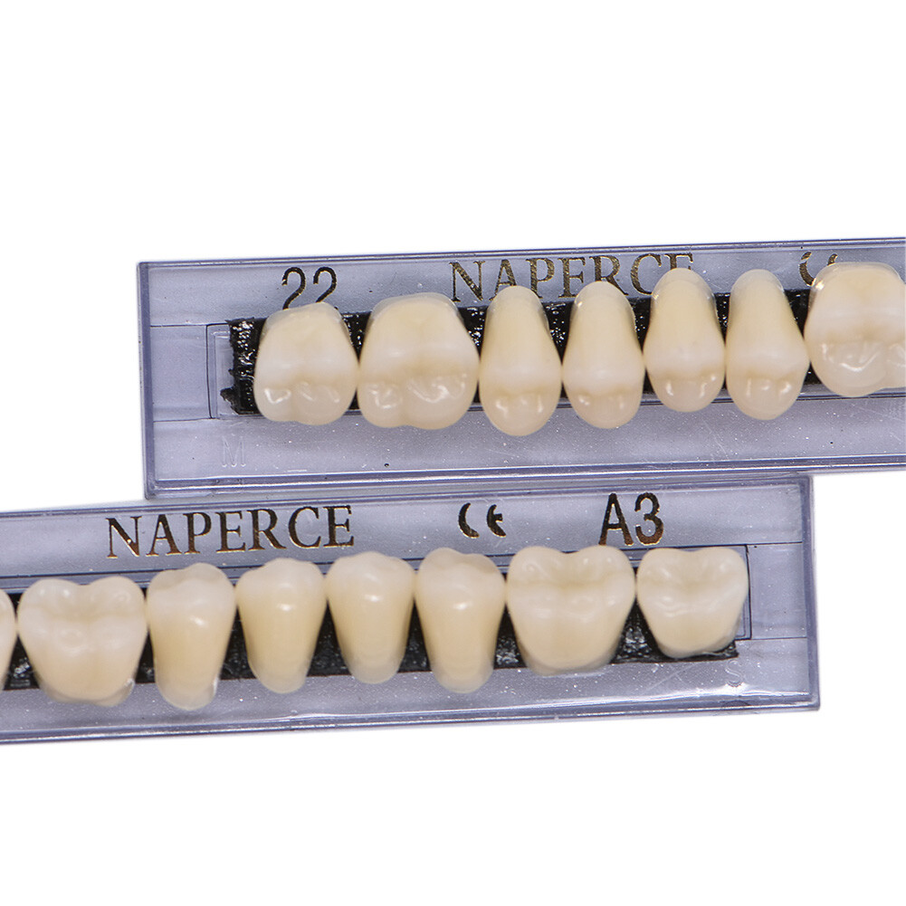 168pcs/Box Dental Acrylic Resin Denture Shade A2 A3 Teeth Upper Lower #22/23/24