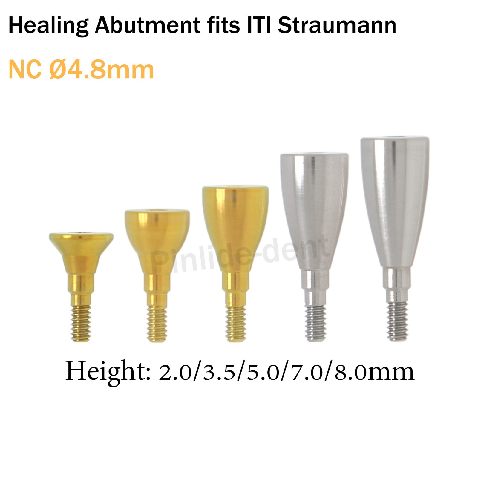 Dental Healing Abutment NC Ø3.6/4.8mm Dia Cover Screw fits ITI Straumann BL/BLT