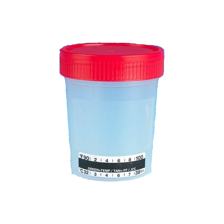 (25) Specimen Cups Urine Collection 120 mL – 4OZ W/ LID +ID Area + temperature