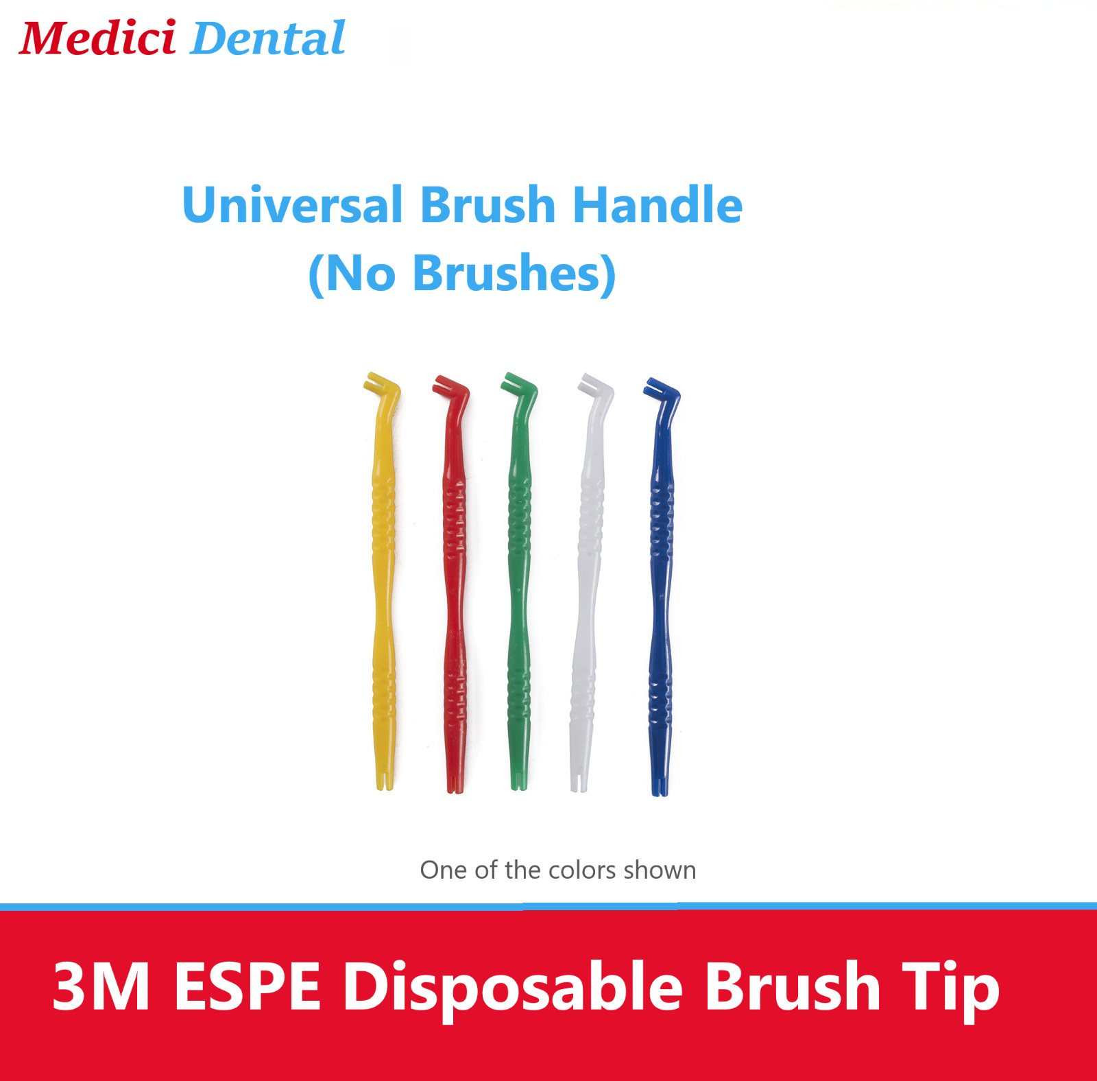 3M ESPE Single Use Brush Tip Applicators 100 Pieces & 1 Handle, MultiUse Dental