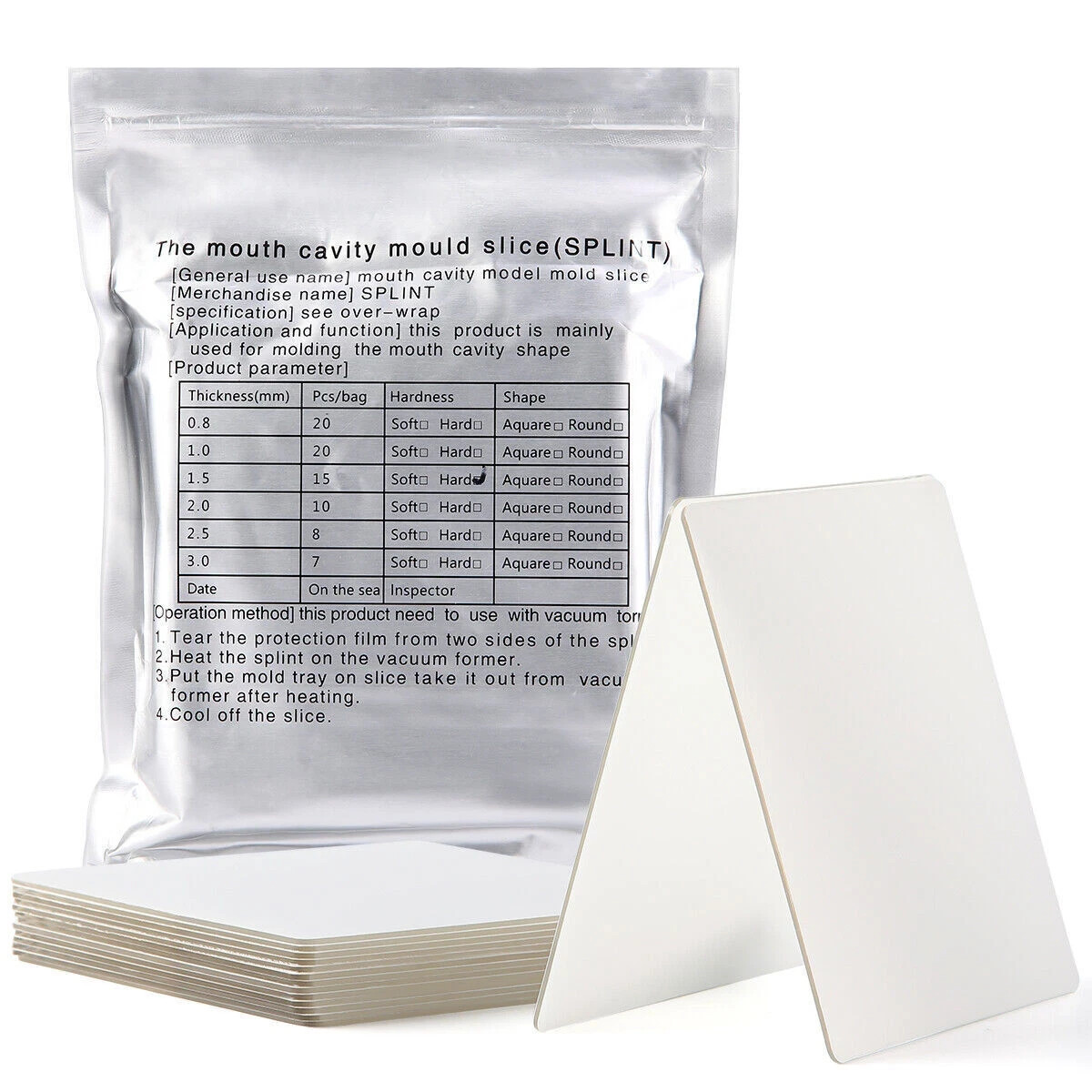 Hard 0.8 Dental Ortho Splint Retainer Vacuum Forming Sheet Thermoforming Sheets