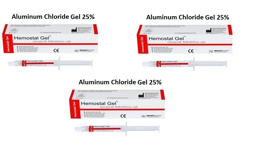 3 x Dental HEMOSTAL GEL Gingival Retraction To Stop Minor Gingival free shipping