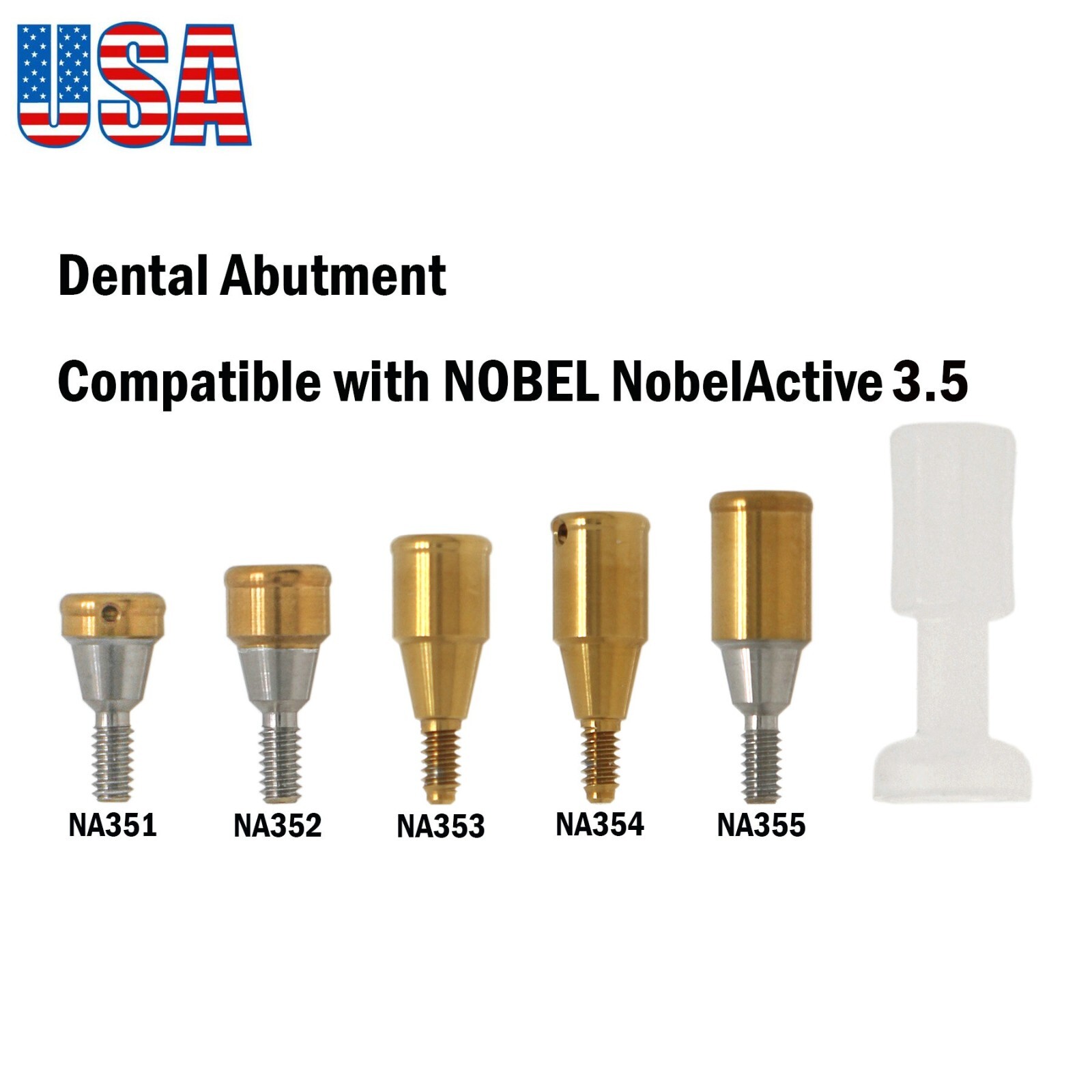 US Dental Locator Abutment Nobel Biocare Active NP/RP Conical Titanium 1.0-5.0mm