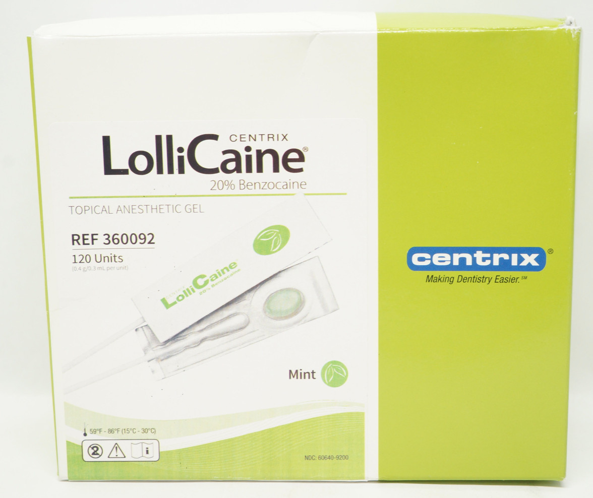 Centrix 360 Lollicaine Uni Oral Topical Gel Swabs 120/Pk – ORIGINAL ALL FLAVORS