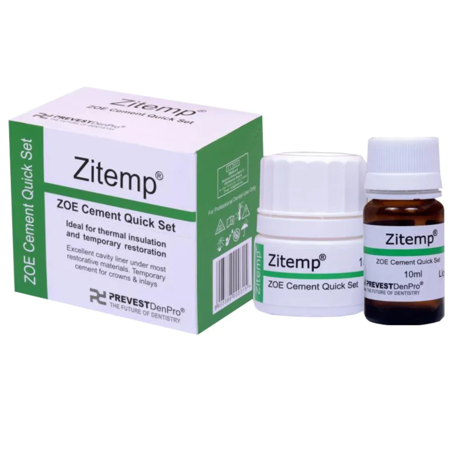 Prevest ZiteMp Dental ZOE Cement – Temporary Filling Material & Cavity Liner Kit