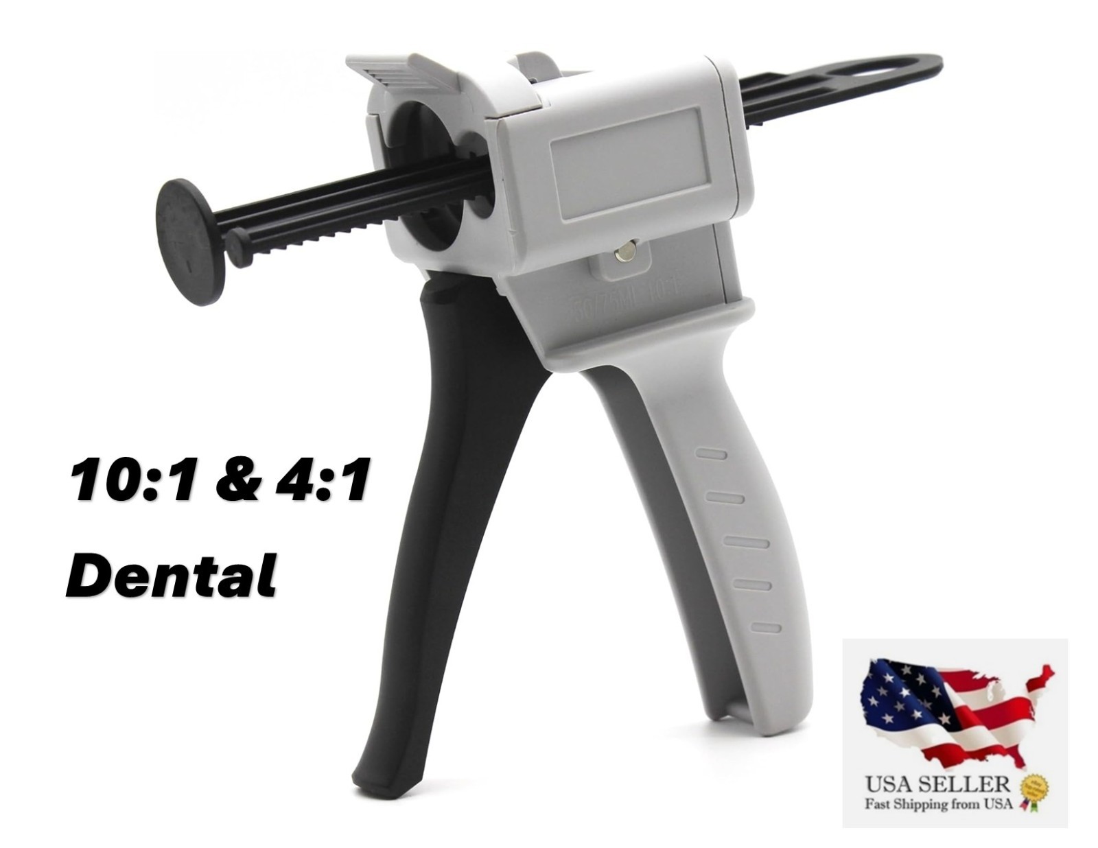 10:1 50mL Dental Impression Universal Cartridge Dispenser Delivery Gun 77581 4:1