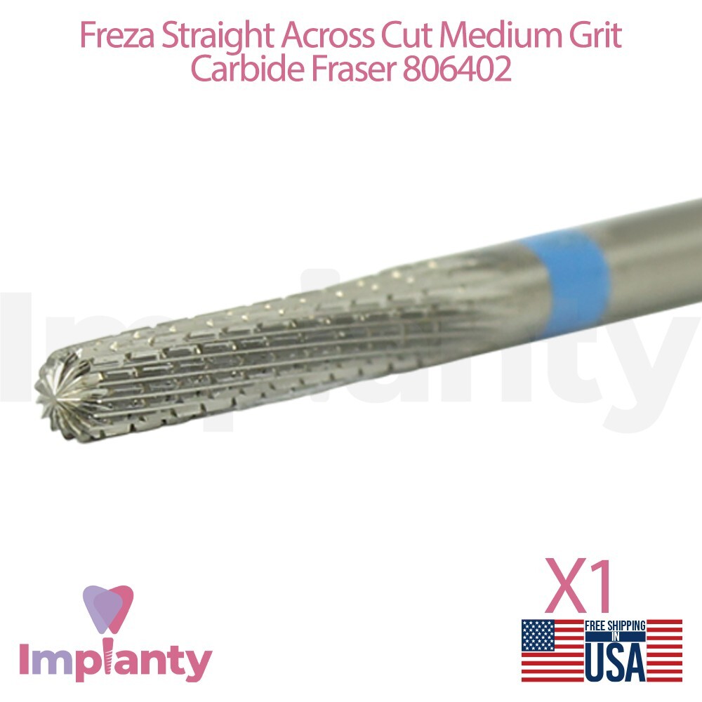 Freza Dental Carbide Fraser 17.2mm Medium Grit Ø2.3mm Straight Across Cut 806402