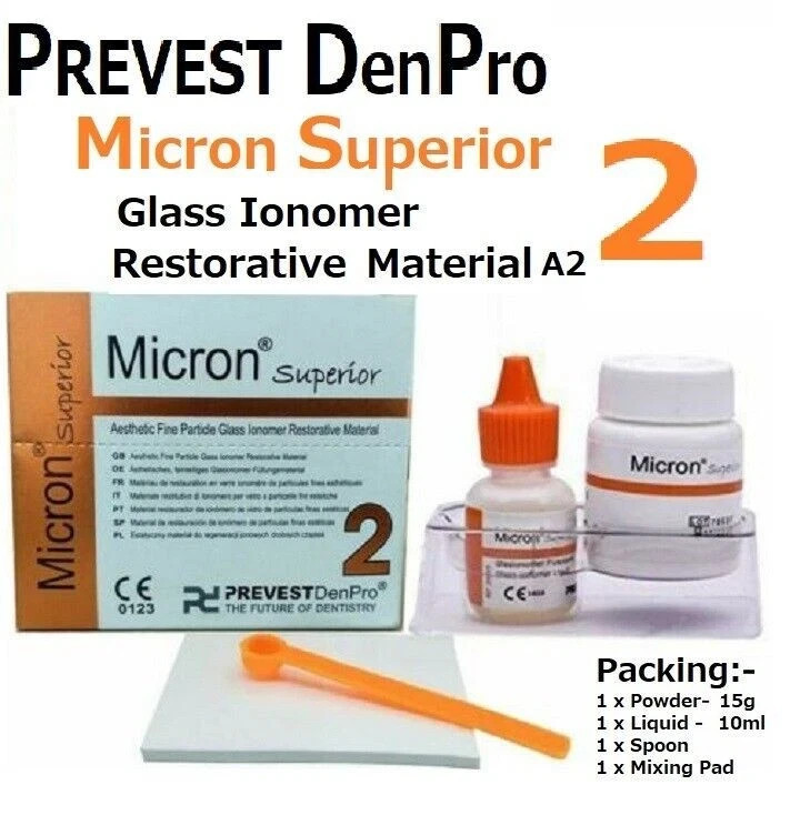 Prevest Micron Superior 2 Dental Glass Ionomer Cement GIC Restorative Filling