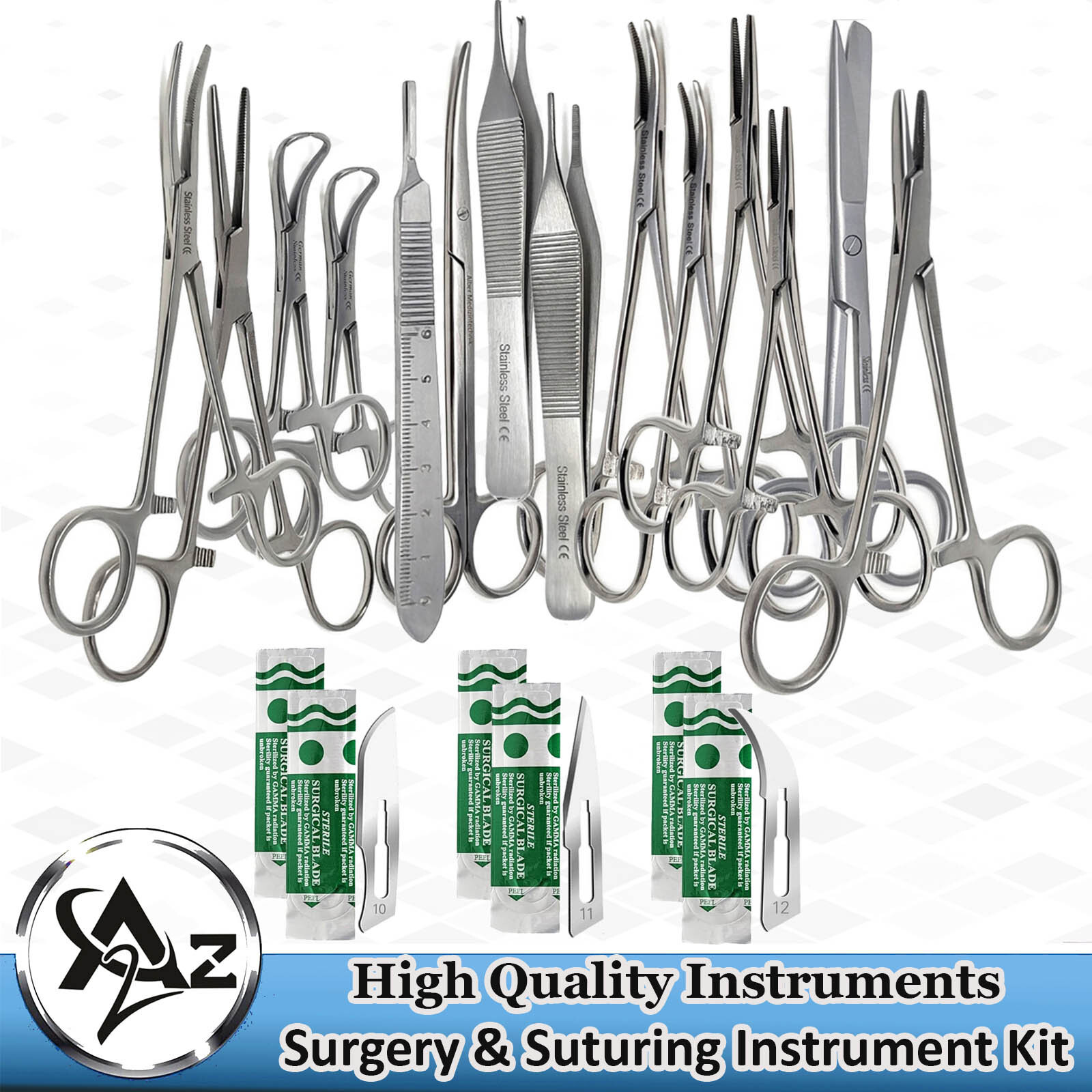 NEW Minor Surgery Suture First Aid Kit, Medical VET Trauma Survival Pack – 44 Pc