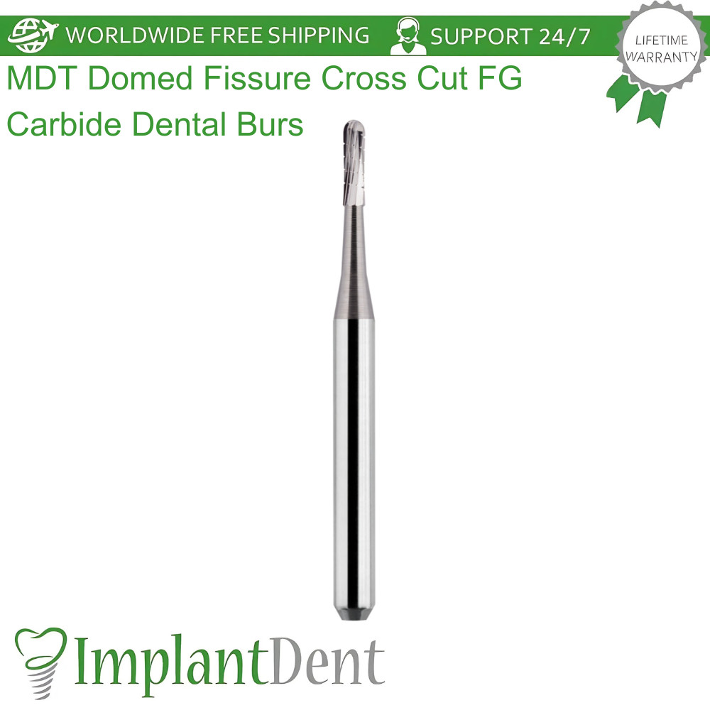 MDT Dental Domed Fissure Cross Cut FG Carbide Burs Restorative Dentistry