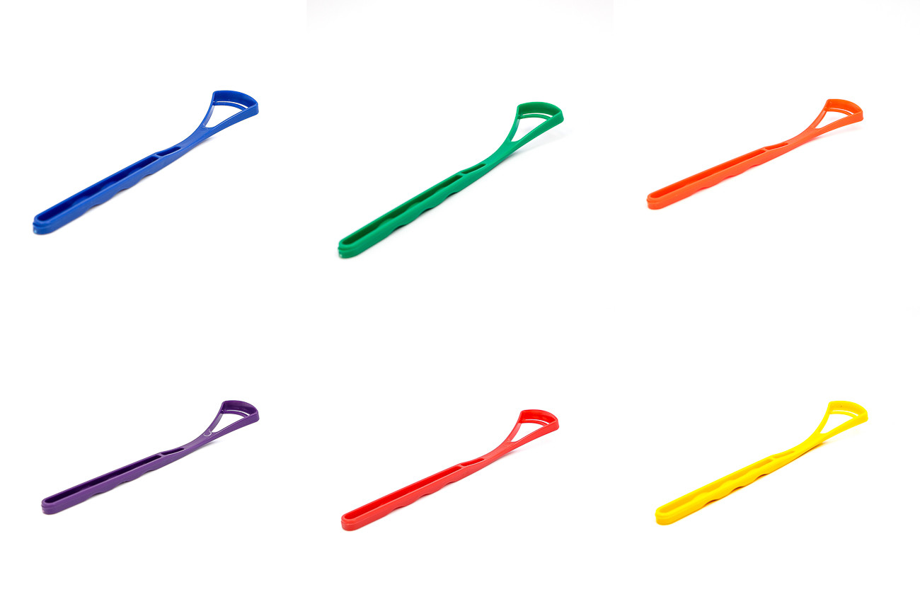 6 Tongue Cleaner Scraper Dental Oral Mouth Lingual Hygiene Plastic Instrument