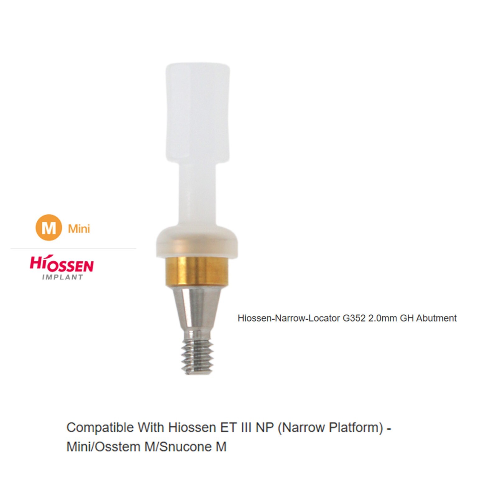 US Implant Locator Attachment Abutment For Hiossen ET Mini/Regular platform