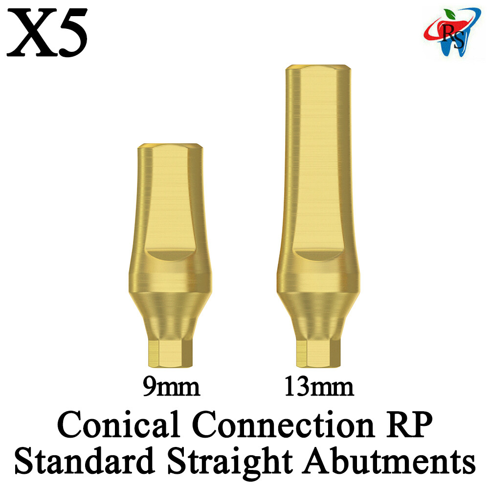 Dental Standard Straight Abutment Conical Connection RP Regular Platform 5pcs