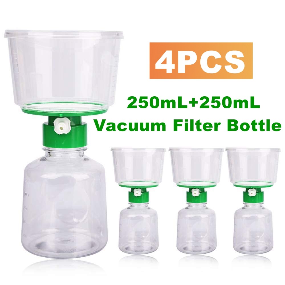 Sterile Disposable Vacuum Filter Units Polystyrene Funnel PES Membrane