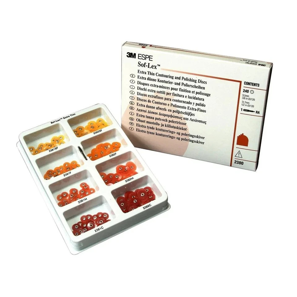 Dental 3M ESPE Sof-Lex soflex Contouring Polishing 240 Discs Kit 2380