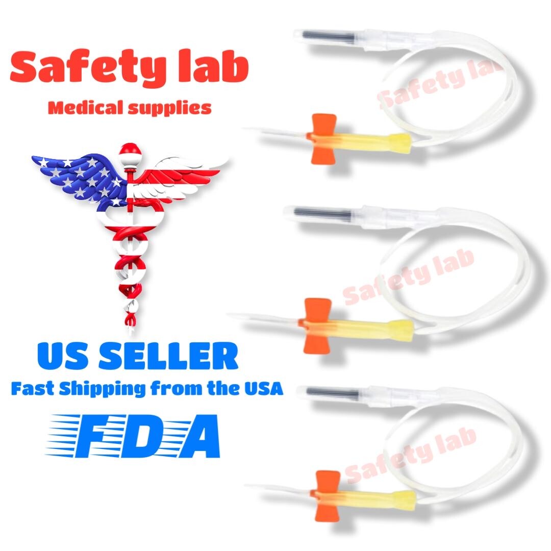 Safety Lab Blood Collection Sets,21g,23g,25g, 50/500(FDA)