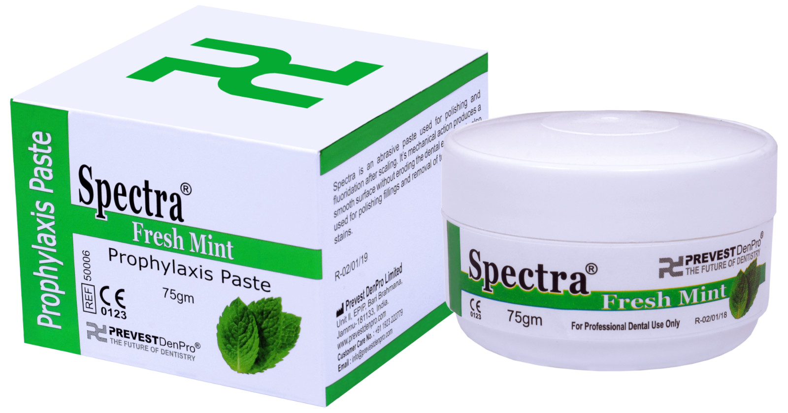 Prevest Denpro Spectra Prophyaxis Paste Fresh Mint With Fluoride 75g Jar