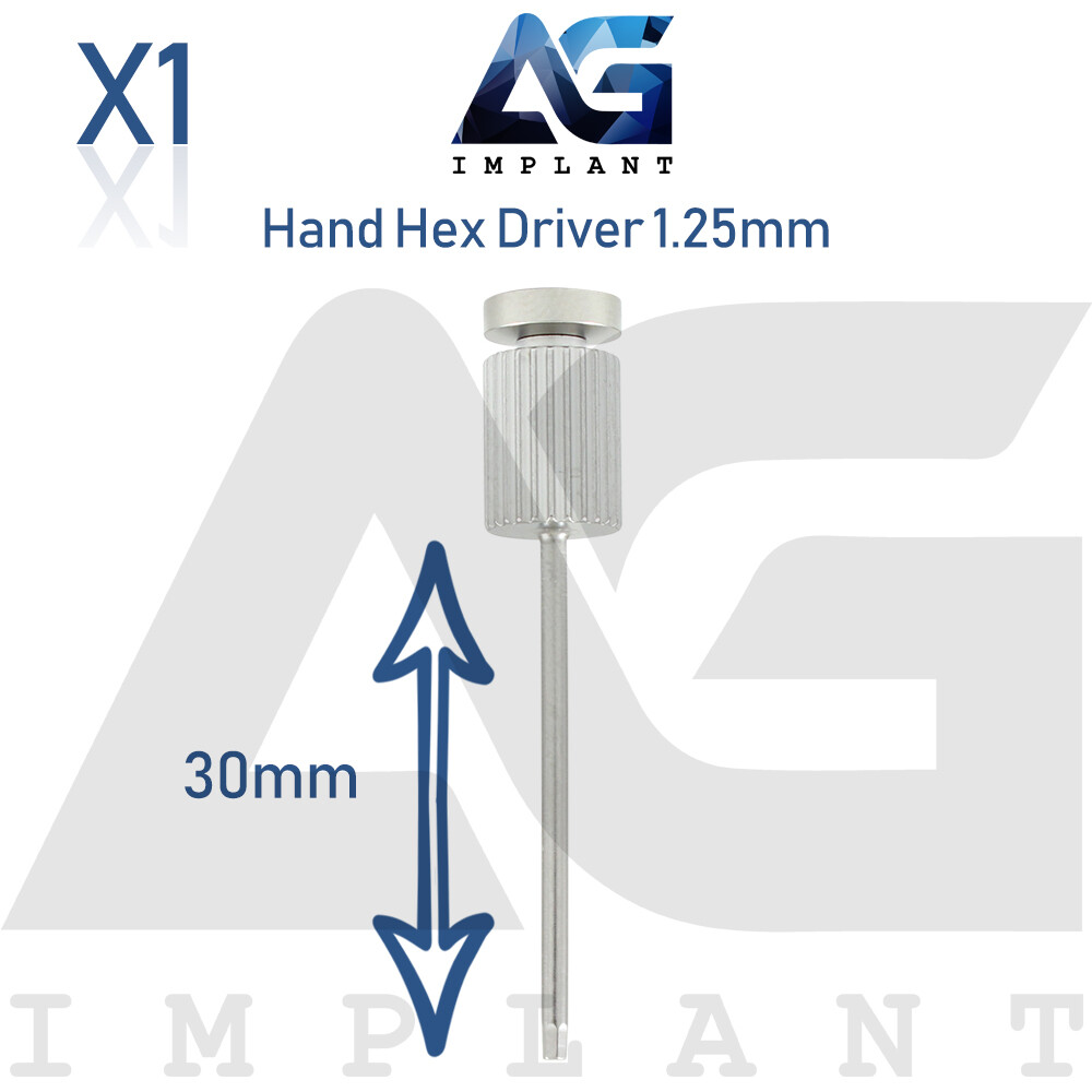 30mm Hand Hex Driver 1.25mm Manual Screwdriver Abut ment Tool Dental