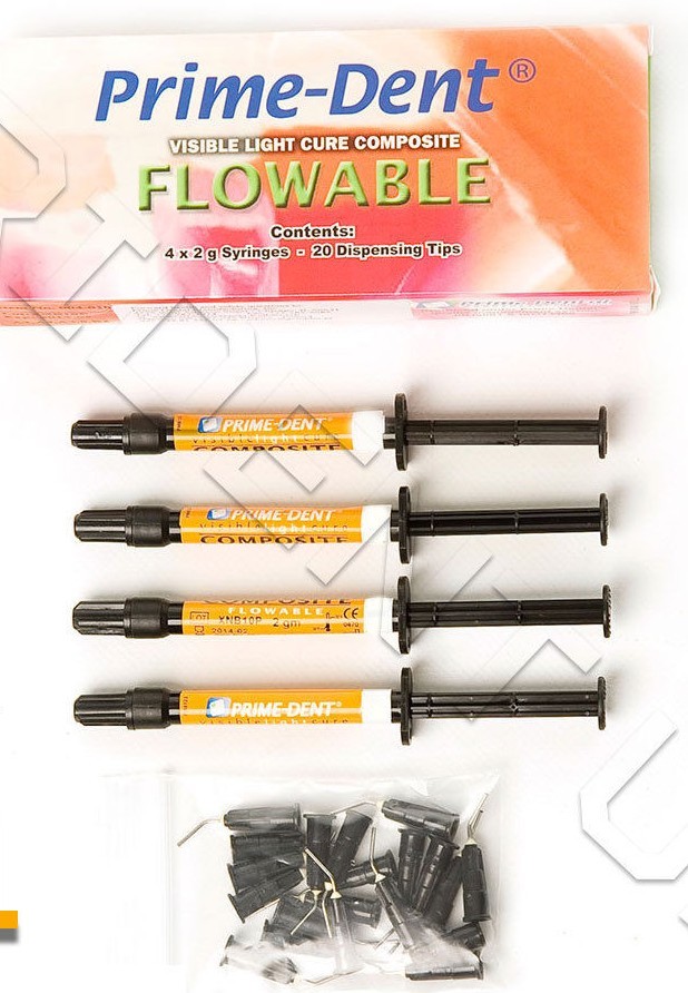 Prime Micro Hybrid Flowable Composite 4 x 2 gram syringes All Shades 004-010