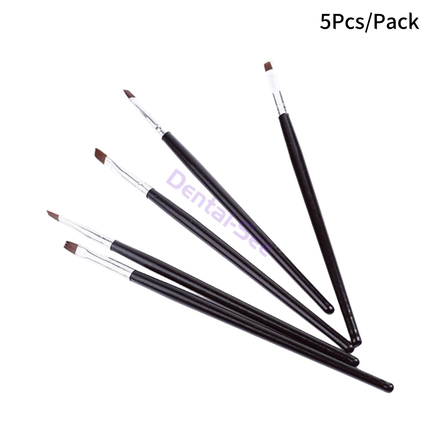 5Pcs/Kit Dental Composite Silicone Brush Pen Resin Veneer Cement Porcelain Pen