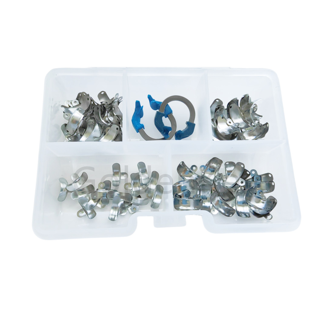 102/Set C2 Dental Sectional Matrix Contoured Matrices Bands Clip Clamp NITI Ring