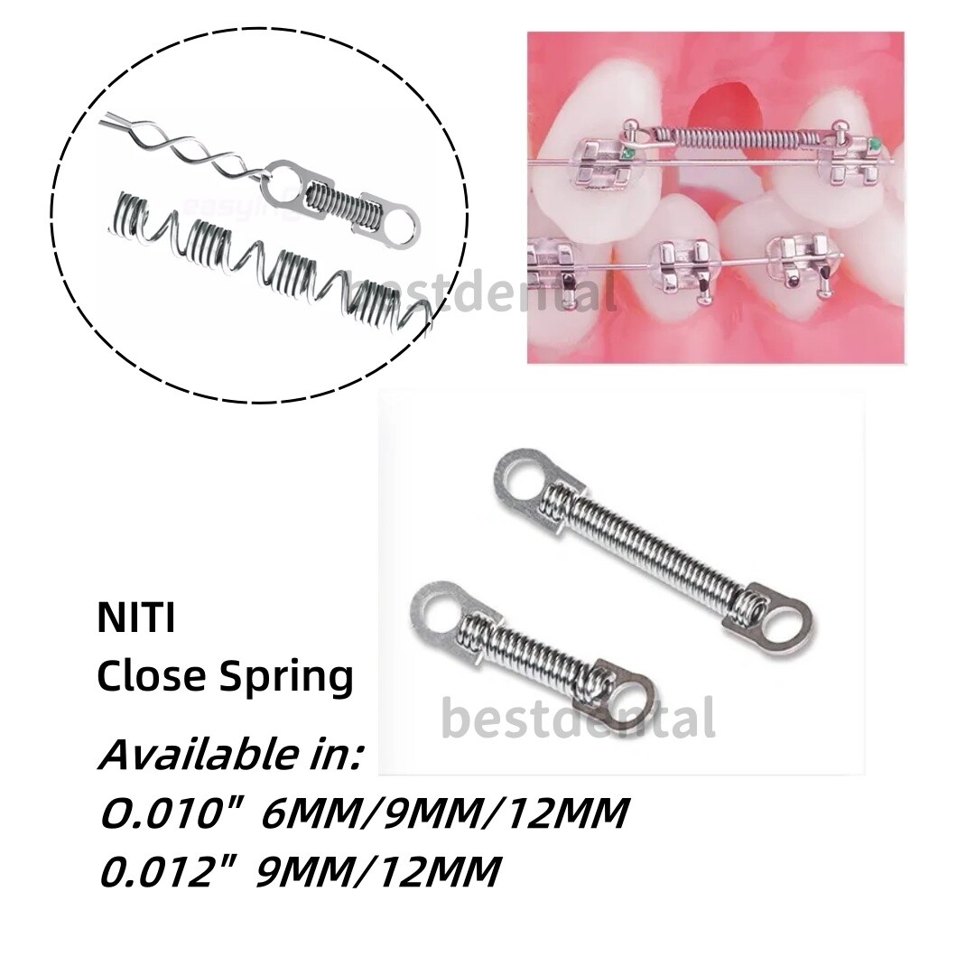 Dental Orthodontic NiTi Close Coil Spring Medium Force Springs 6/9/12mm