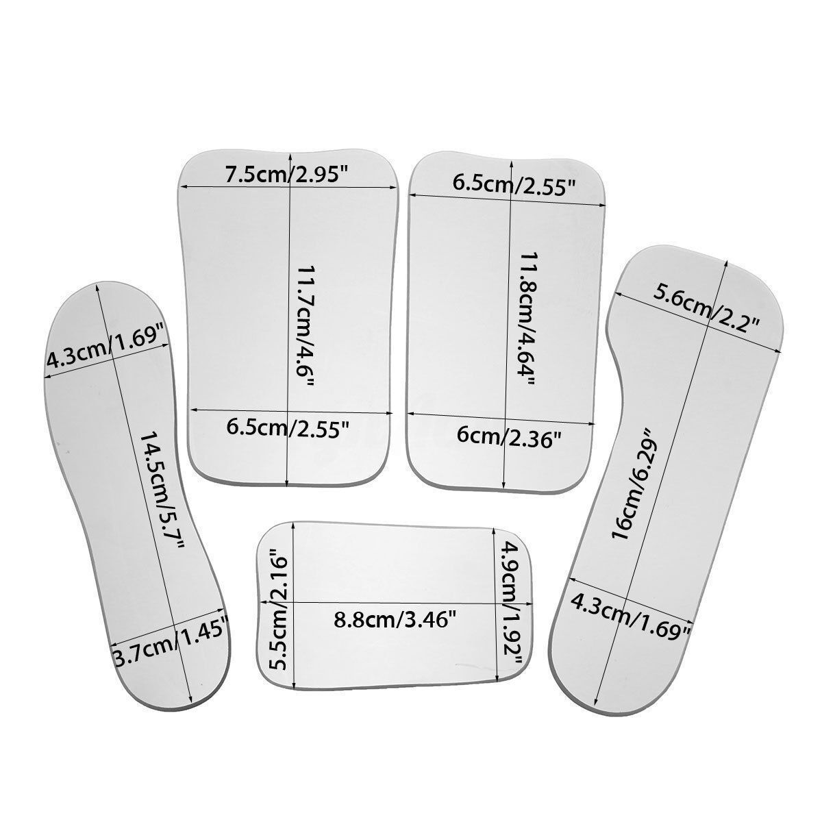 2Pieces Dental Mirror Orthodontic Photo Intra Oral Mirrors Glass Reflector 2side