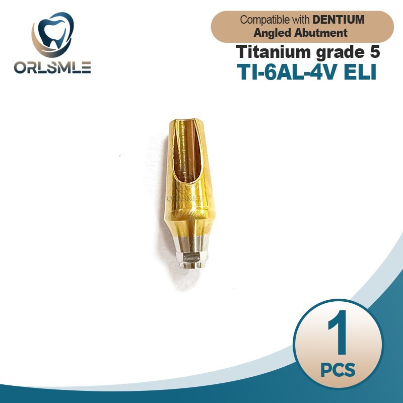 Angled cemented abutment compatible with Den-tium superline 15/25degree