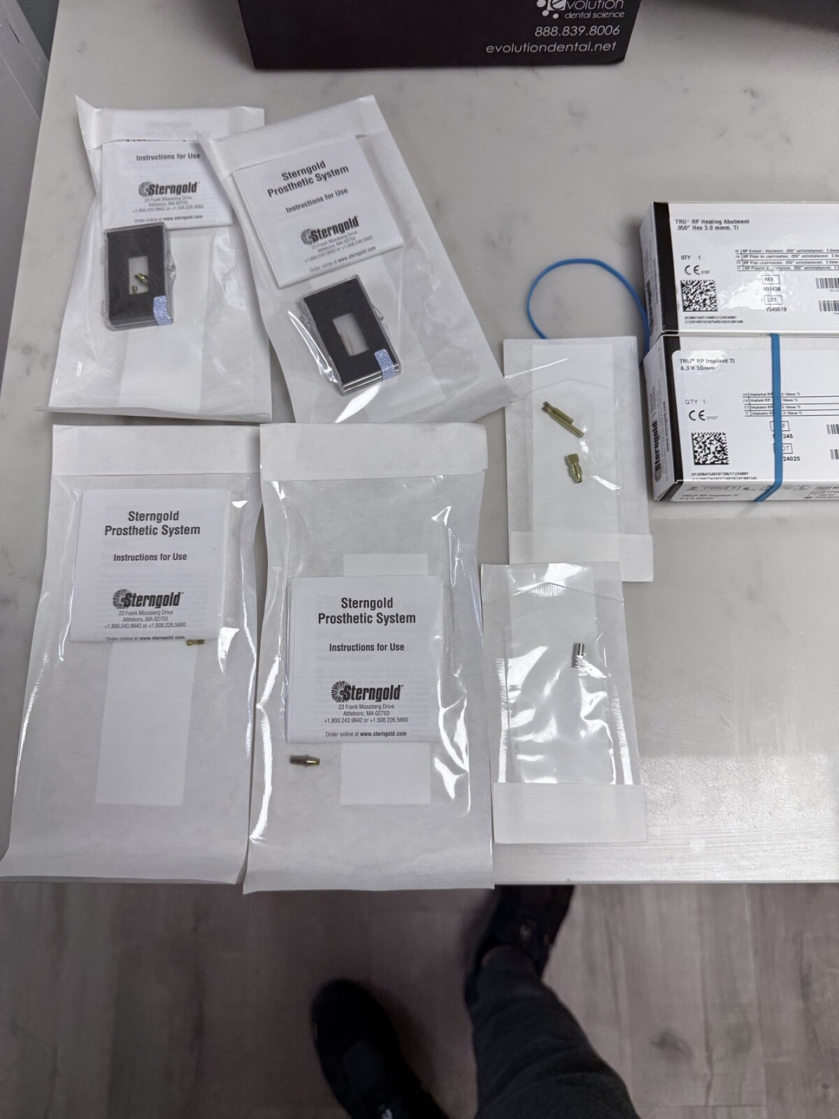 STERNGOLD DENTAL IMPLANT TRU RP 4.3 by 10, scan body, analog digital parts