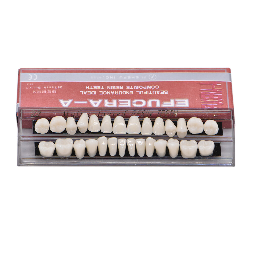 5 Sets Dental Acrylic Resin Denture Shade A2 A3 Upper Lower Full Set False Teeth