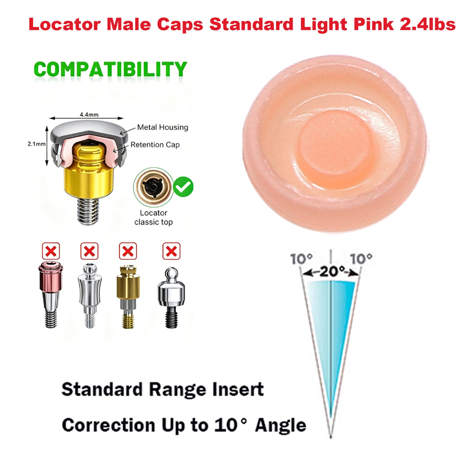 US Nobel Biocare Hex Locator/Healing Cap/Abutment /Impression Coping Accessories
