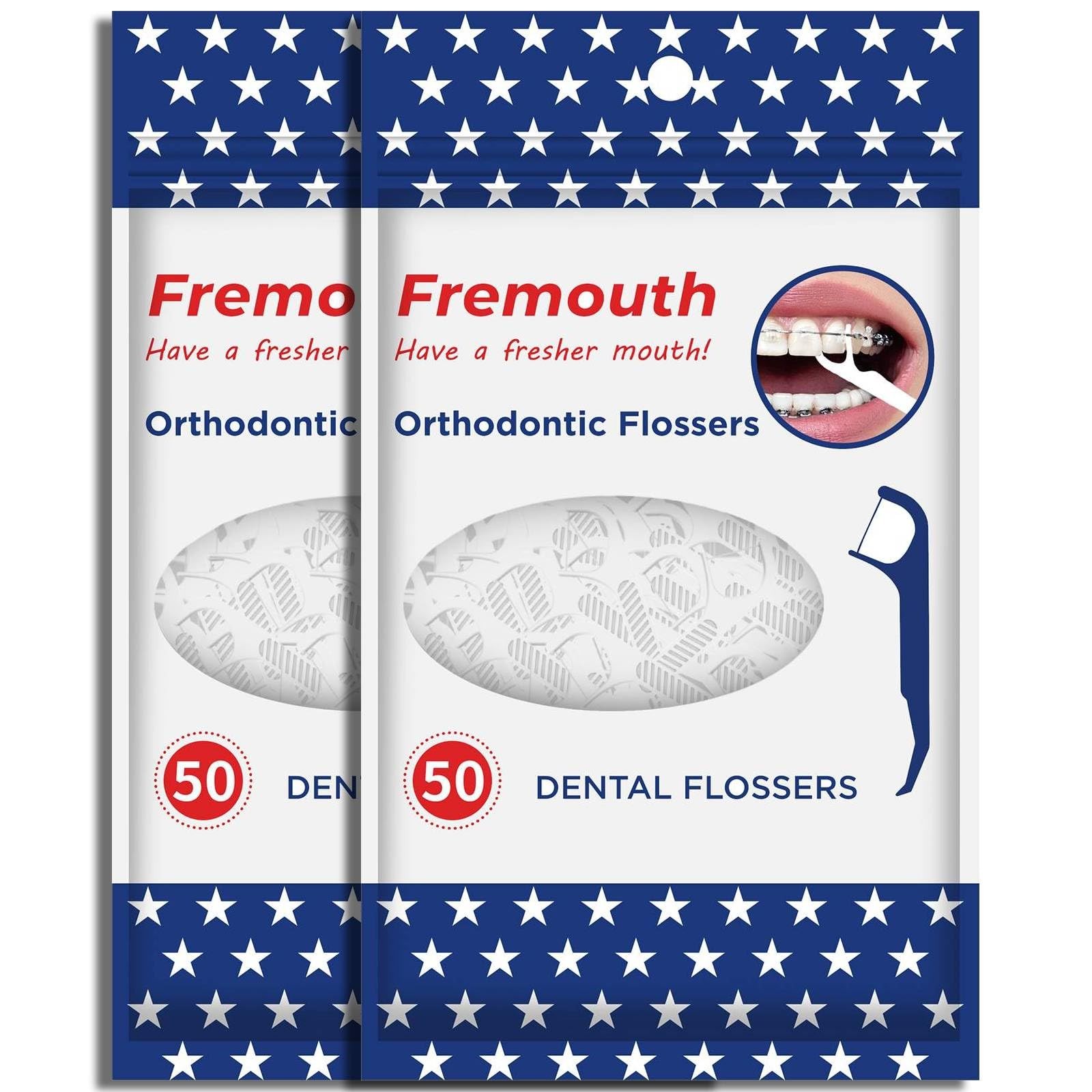 Fremouth Upgraded Orthodontic Flossers for 1 Count (Pack of 100), White