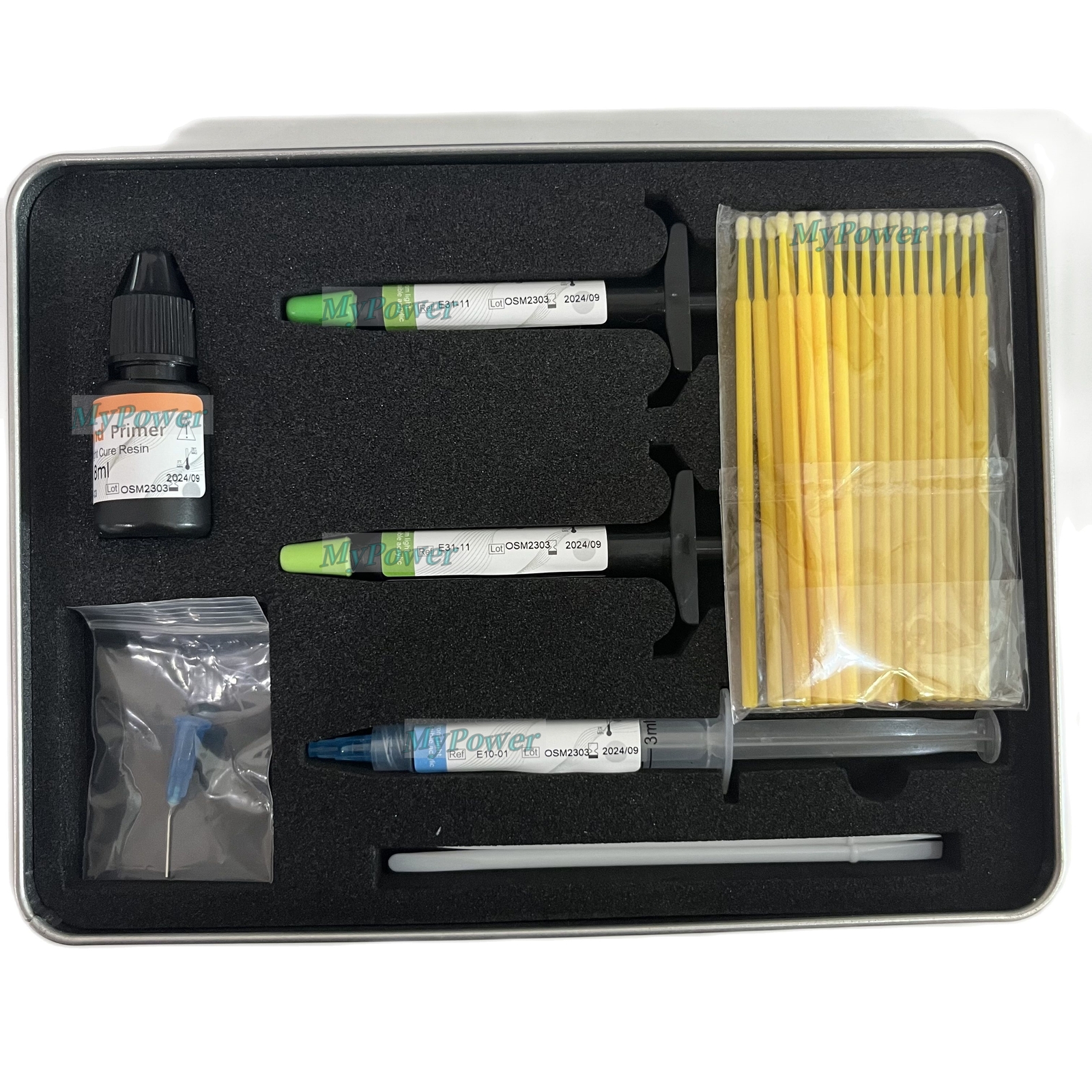 Dental Orthodontic Green Glue Light Cure Bonding Paste Adhesive Large/Small Kit