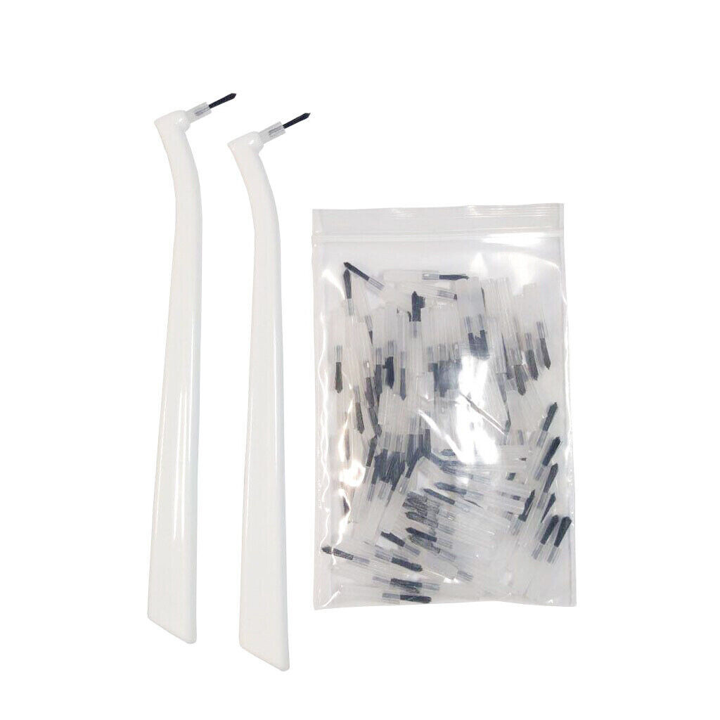 Dental Micro Brush Tip Composite Resin Disposable Applicators 100/ Free Handle