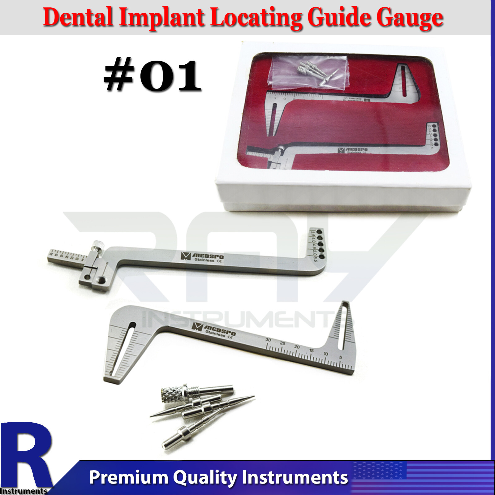 Dental Tooth Implant Gauge Surgical Drilling Guide Locator Parallel Depth Pin CE