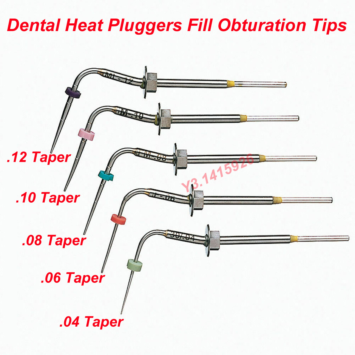 Dental Heat Pluggers Fill Obturation Tip 5Sizes For SybronEndo Buchanan System B