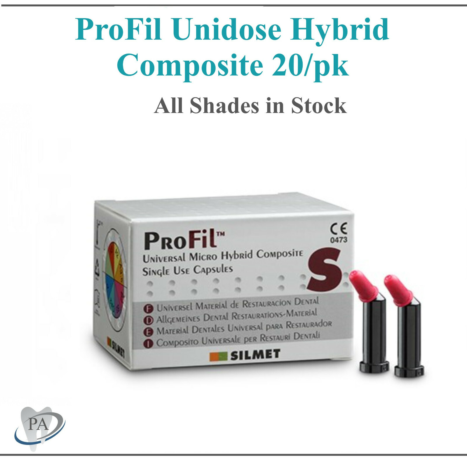 Dental ProFil Unidose Micro Hybrid Composite 315gm 20/bx, Silmet, All Shades