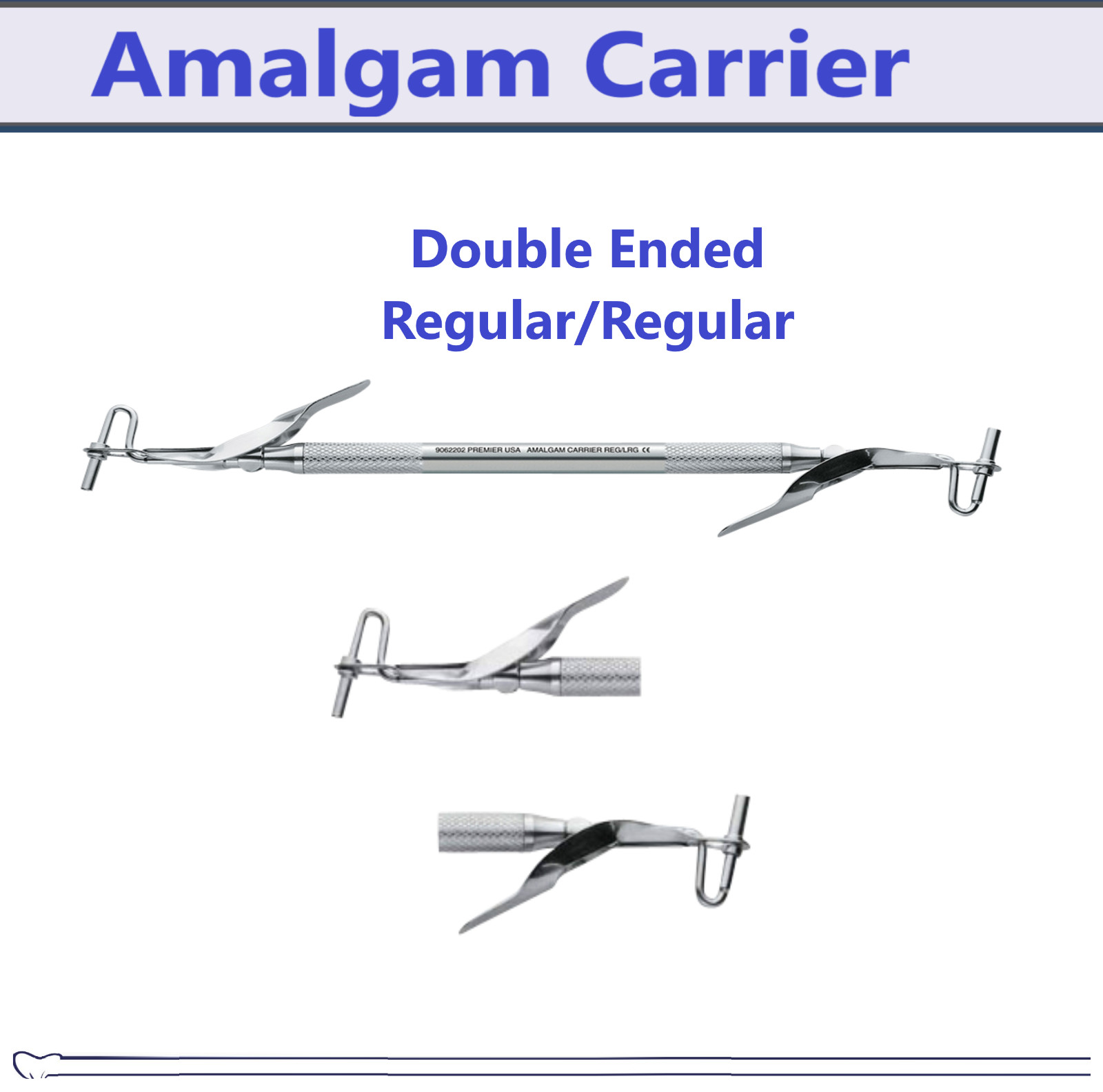 Dental Amalgam Carrier Double Ended – Regular/Regular, USA – J&J Instruments