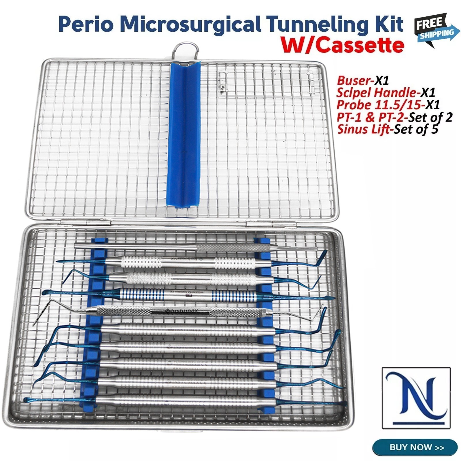 Vista Tunneling Perio Kit – Precision Dental Implant Surgical Tools for Mauri