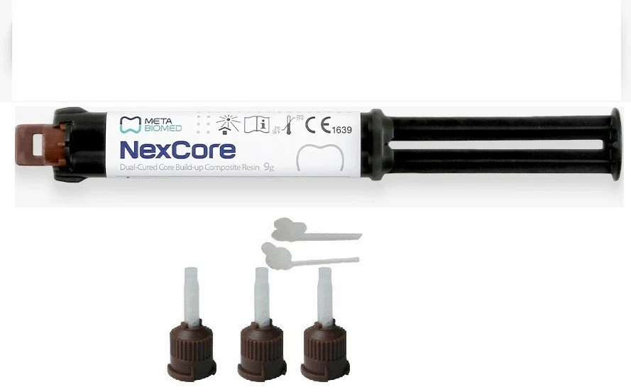 Dental Meta NEXCORE Dual Cured Core Build-up Composite Resin 9gm Automix Syr