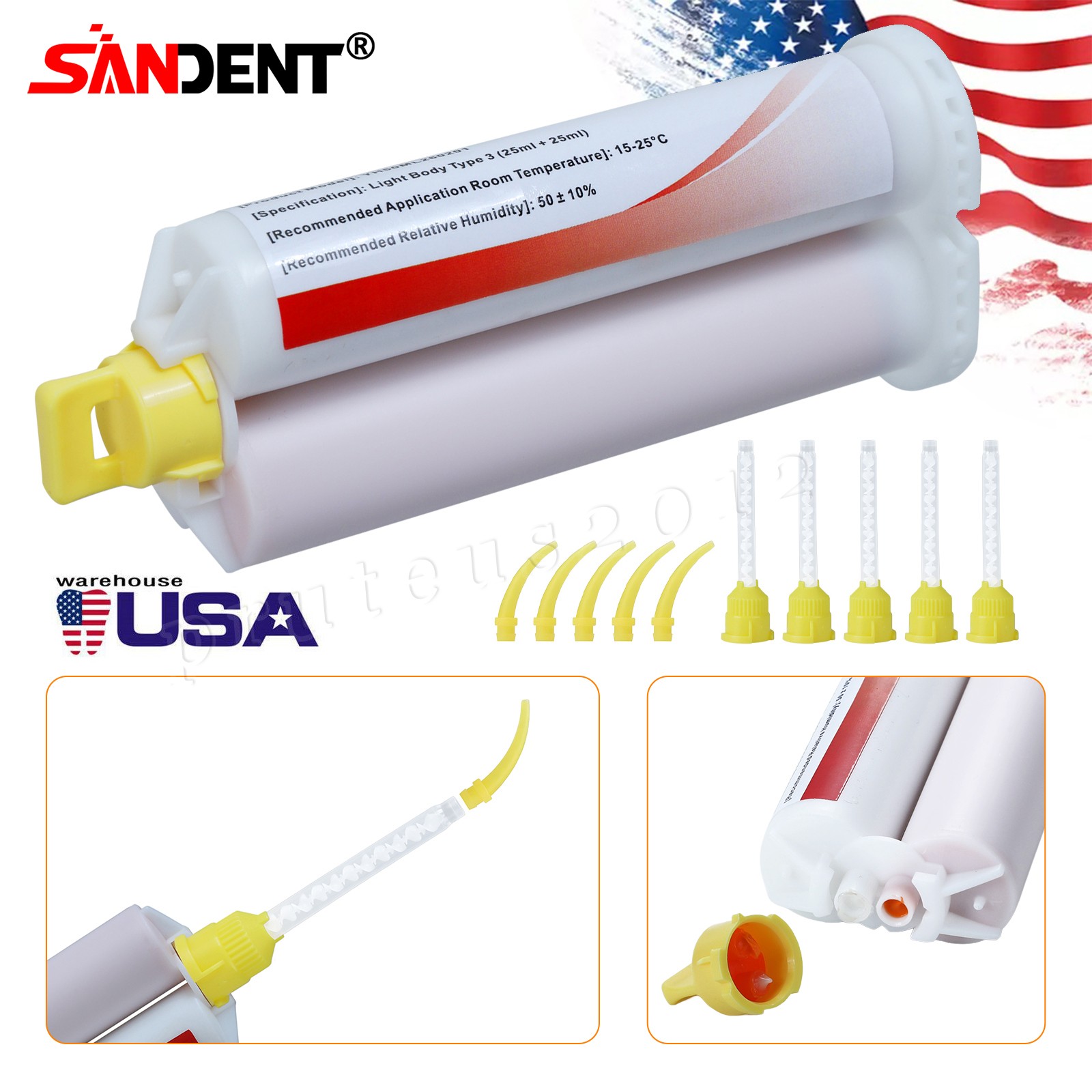 4 x Light Body Regular Set Dental Vinyl Polysiloxane Impression Material VPS PVS