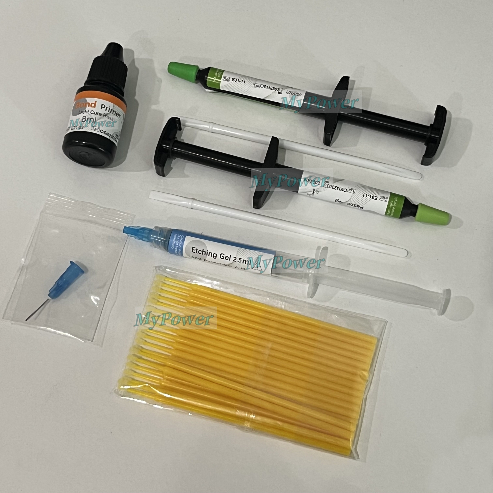 Dental Orthodontic Green Glue Light Cure Bonding Paste Adhesive Large/Small Kit