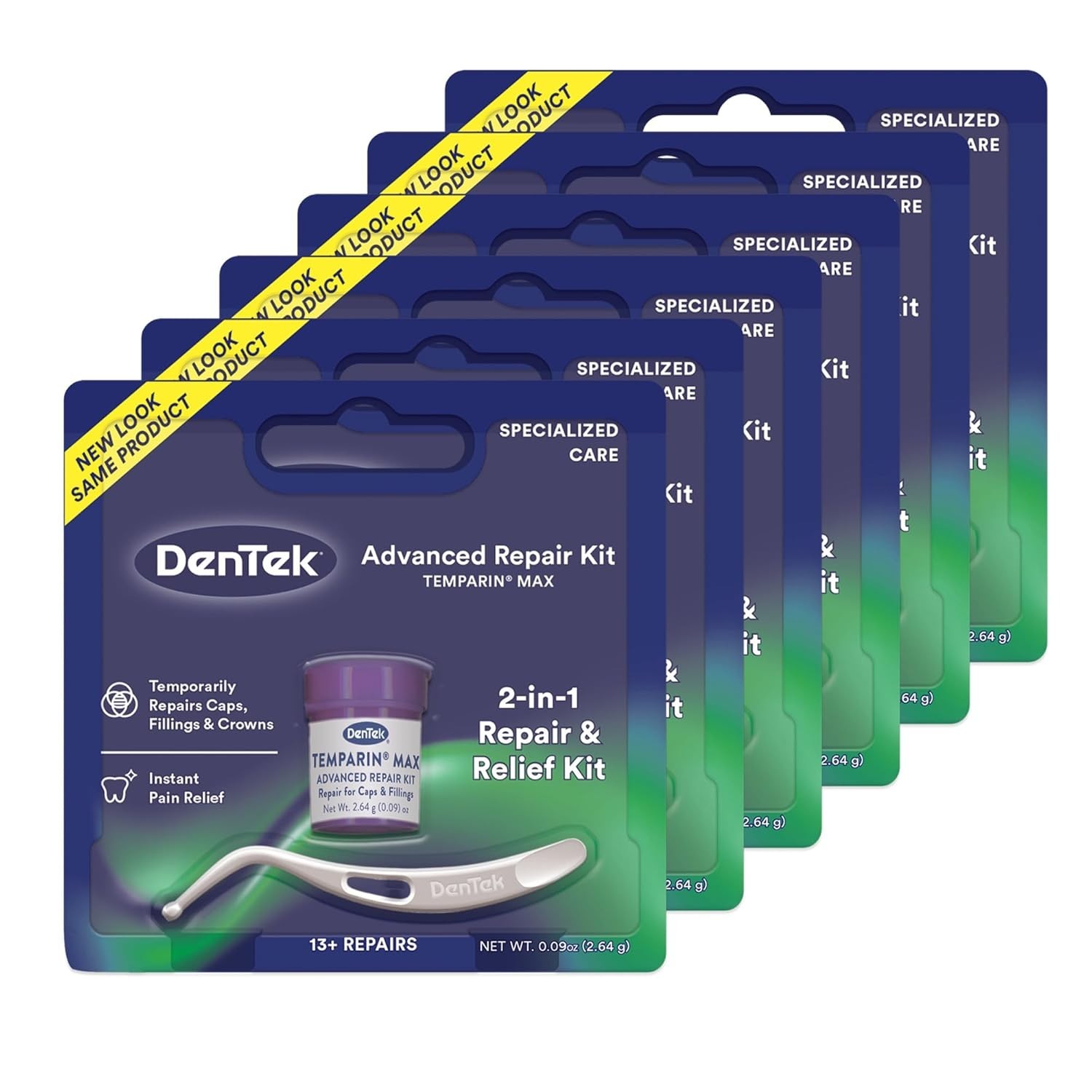 Quick Relief Temparin Max Repair Kit – 13+ Dental Repairs, 2.64g Pack