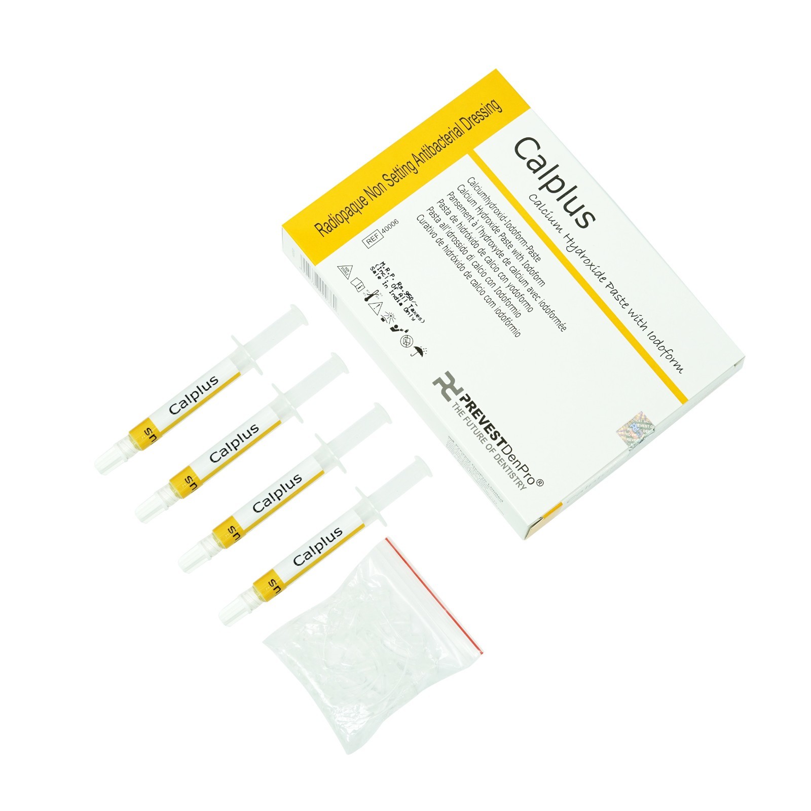 Prevest DenPro Calplus Calcium Hydroxide Paste With Iodoform 4 x 2gm (Free Ship)